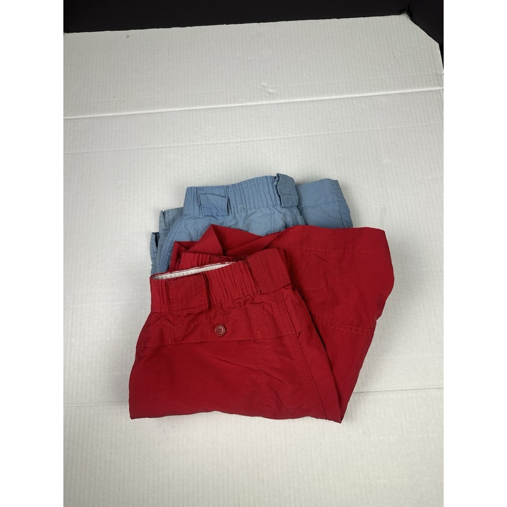 Lot Of 2 AFTCO Fishing Shorts Mens 28 Fish Outdoors Nylon Faded Stretched Waist